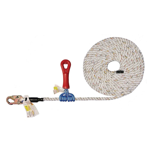 Super Anchor Safety 25ft Value 5/8" 3-Strand Lifeline w/Snaphook +No. 4015 SuperGrab. Retail Box 4022-25SG - main